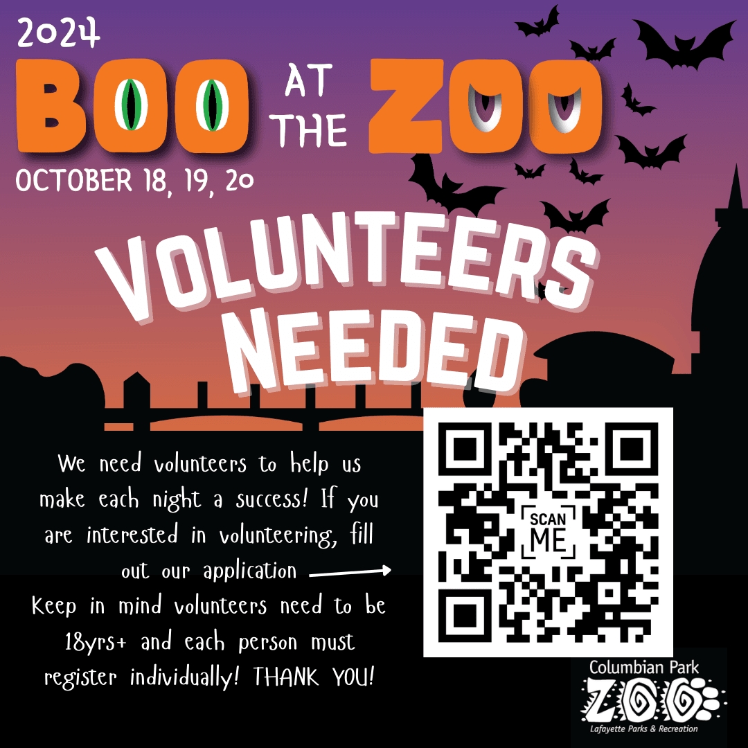 Boo Volunteers Flyer with QR code