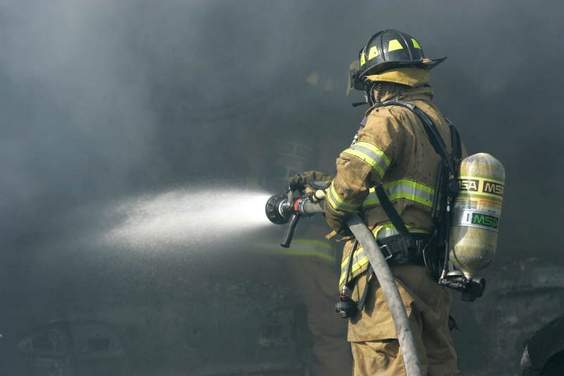 Fire Fighter With Hose
