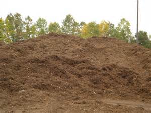 Large pile of mulch